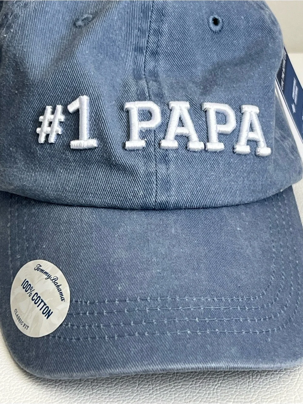 Tommy Bahama #1 PAPA Navy Blue Cotton Baseball Cap OSFA